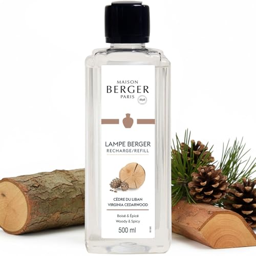 Maison Berger – Recharge Lampe Berger Cèdre du Liban 500 ml – Girofle, Noix de Coco, Cèdre...