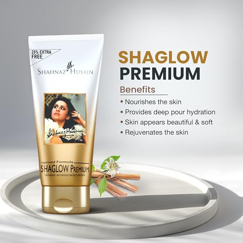 Image of Shahnaz Husain Shaglow Premium Intensive Moisturiser Cream For Dry Dehydrated Skin - 40Gm