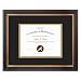 Golden State Art 11x14 Frame for 7x9 Diploma/Certificate, Black Gold & Burgundy color. Includes Black Over Gold Double Mat and Real Glass