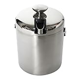 Matière : Métal Paris Prix Seau à Glace en Métal Couvercle 1,3L Argent