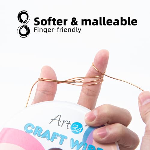 image for Art3d 18 Guage 120 FT Craft Wire for Jewelry Making, Beading, Sculptin