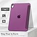 MoKo for iPad (A16) 11th Generation Case 11 Inch 2025, iPad 10th Generation Case 10.9 Inch 2022, Slim Stand Hard PC Translucent Back Shell Smart Cover, Support Touch ID, Auto Wake/Sleep, Deep Purple