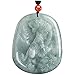 Produktbild SMDSAZ Natürliche Hand-Schnarze EIS Spezies Smaragd Tierkreis Tiger Jade Marke Halskette Anhänger Modeschmuck Männer Frauen Glück Geschenke (Gem Color : SEA Green)