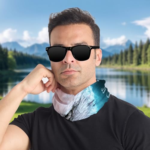Wild Beast Neck Gaiter with Roaring Lion Design Multifunctional Face Cover for Outdoor Sports4