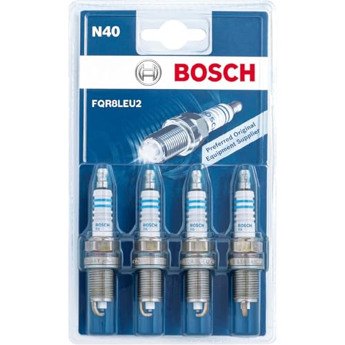Bosch 0242230806 (N40) Spark Plug Set of 4 - for a Reliable Gasoline Engine Start and Long Service Life - with Robust Design