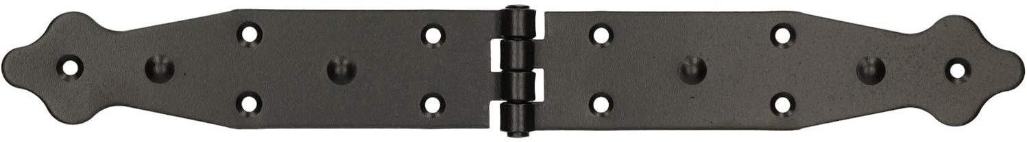 KOTARBAU® - Set di 10 cerniere per casse, tavoli, mobili, verniciate a polvere, 290 x 35 mm, colore nero