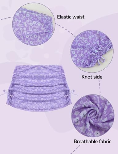 Happy Cherry Kids Swimsuit Girls 3 Piece Bathing Suit Bikini Set Tropical Print Swimwear4