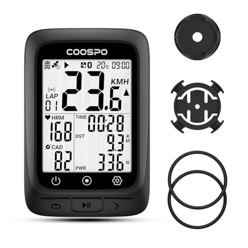 COOSPO Bike Computer GPS Wireless, ANT+ Cycling Computer GPS...
