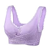 Sport BH Bralette-BH aus Bio-Baumwolle Bügel BH Große Größe Brüste Starker Halt Bustier Damen BH U-förmiger Lifting-BH Komfort Bra Spaghetti Bra Top Low Support Bra