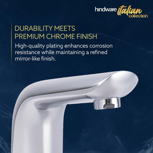 Image of Hindware Touch Free Sensor Pillar Tap F240003CP for Bathroom | Made of Brass | Infra Red Sensor | Water Saving | Fluid Sensible Range | 12-Year Manufacturer Warranty