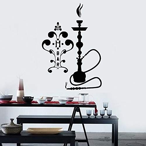 jtxqe Shisha-Bar Im Arabischen Stil Mit Shisha-Logo Wandtattoo Spruch DIY Wallpaper Wohnaccessoires Für Wohn- Und…