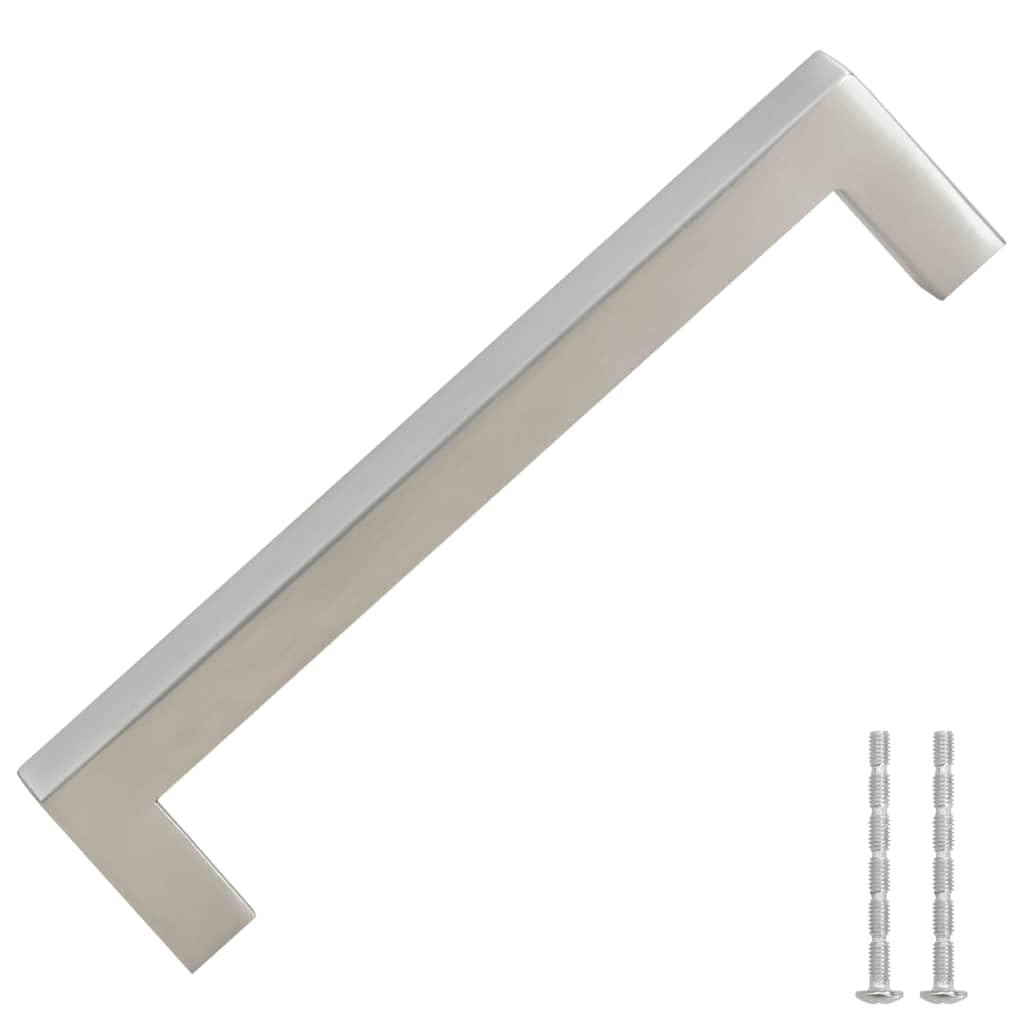 Möbelgriffe 10 Stk silbern Edelstahl Schrankgriff 128 mm Schubladengriff Kommodengriff Küchengriff mit zuschneidbaren Schrauben für Schranktür Schublade Garderobe Wohnzimmer Flur