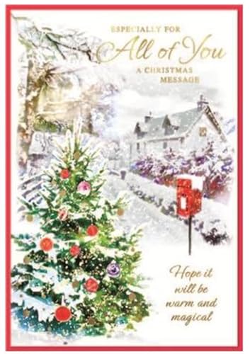 To All of You Christmas Card - Snow Scene - Size: 7.5 x 5.25 AY-c