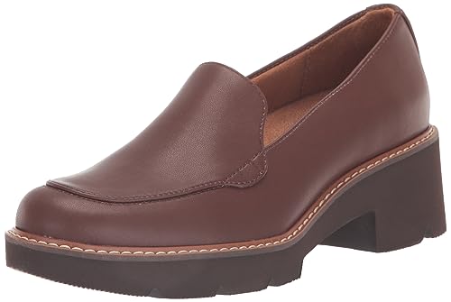Naturalizer Womens Cabaret Slip On Lightweight Lug Heeled Loafer Cappuccino 7 M
