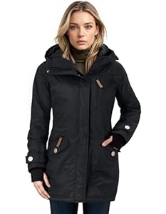 berydale Winterjacke Damen Parka I Warme Übergangsjacke Damen I Atmungsaktiv, Wind- und Wasserdicht I Wintermantel mit Thermowattierung