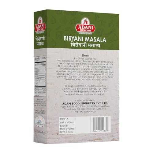 Image of Adani Spices Biryani | Pulao Masala Powder, 100gm