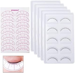 nuoshen 25 Pairs Training Lashes, Eyelash Extension Training Kit Practice Lashes Strips Self Adhesive for Teaching Lashes Extension Supplies