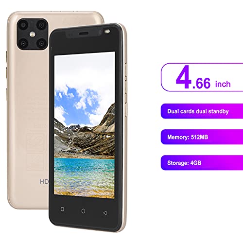 Gowenic Ip12 Pro 4.66 Inch Display Smartphone, 512Mb 4Gb, 0.3Mp 2Mp Camera, Mtk6572 Dual Core Cpu Dual Sim Dual Standby Unlocked Phone, Unlocked Phone For Android 4.4.2(Gold) #TOP2