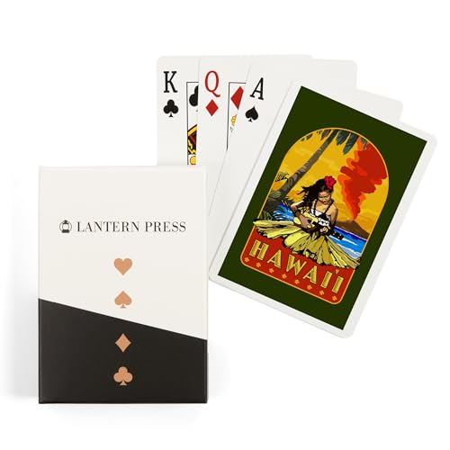 Lantern Press Hawaii, Hula y Ukulele, Baraja Póker 52 Cartas