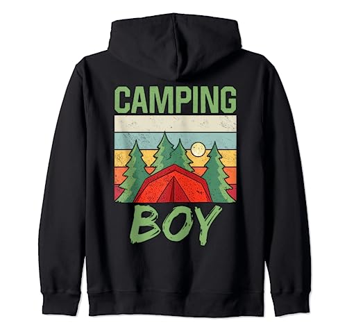 Camping Boy Campsite Campfire Camper Sudadera con Capucha