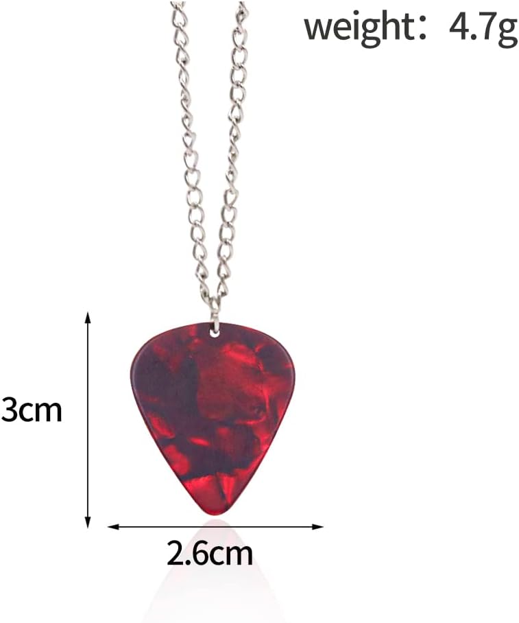 FunBoat Eddie Munson Guitar Pick Earring - Rock Music Necklace - Halloween Costume Jewelry Gifts for Women Men