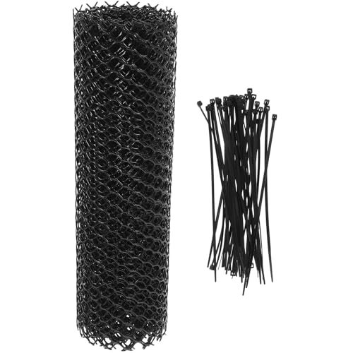 IMIKEYA Filet de Sécurité pour Balcon 3 Mètres X 0,3 M, Maille 0,8 Cm en Pehd Noir, Filet de Protection pour Garçon et Filles et Animaux, Barrière Anti-Chute pour Rampe D’escalier,