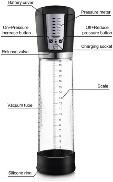 Miniatura 4 de Bomba de vacío eléctrica con 6 modos de presión, dispositivo de entrenamiento, sistema de ampliación, bombas de extensión de estiramiento, bomba de