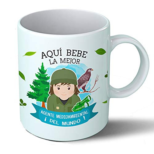 Planetacase - Taza Agente Medioambiental - Regalo Original - Cerámica 330 mL - Taza Desayuno Apta para Microondas y Lavavajillas - Resistente a Lavados - Agente Medioambiental (La) Planetacase - Taza Agente Medioambiental - Regalo Original - Cerámica 330 mL - Taza Desayuno Apta para Microondas y Lavavajillas - Resistente a Lavados - Agente Medioambiental (La)