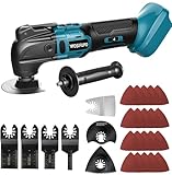 Cordless Oscillating Multi Tool Compatible with Makita 18V Battery(NO Battery), 20500 OPM Max Cordless Oscillating Tool Brushless Motor, 6 Variable Speeds, 30-Piece Kit for Cutting, Sanding
