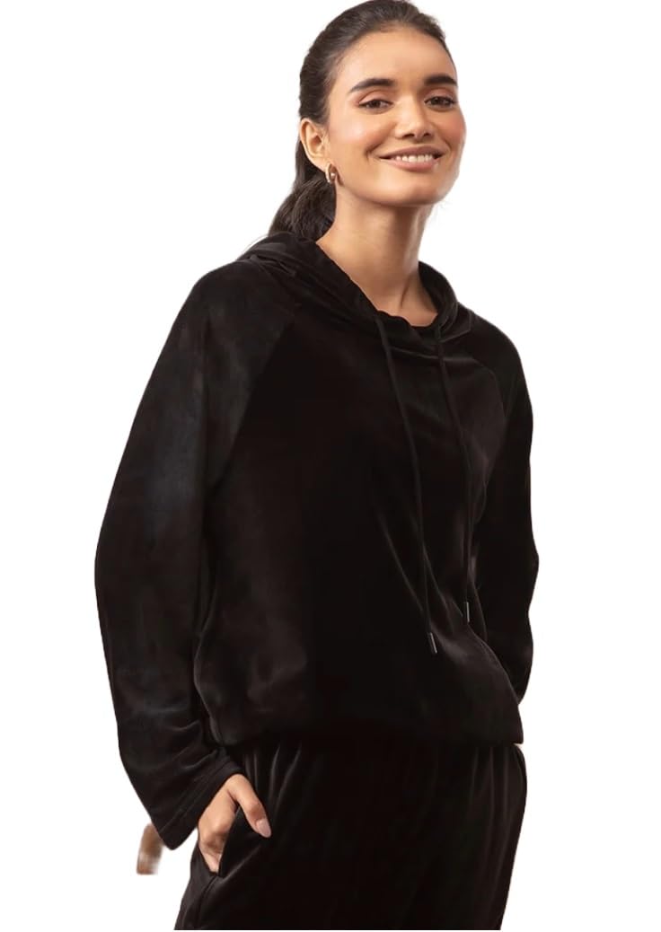 fnocks Women's Velvet Hoodie Winter Sweatshirt-picture-41