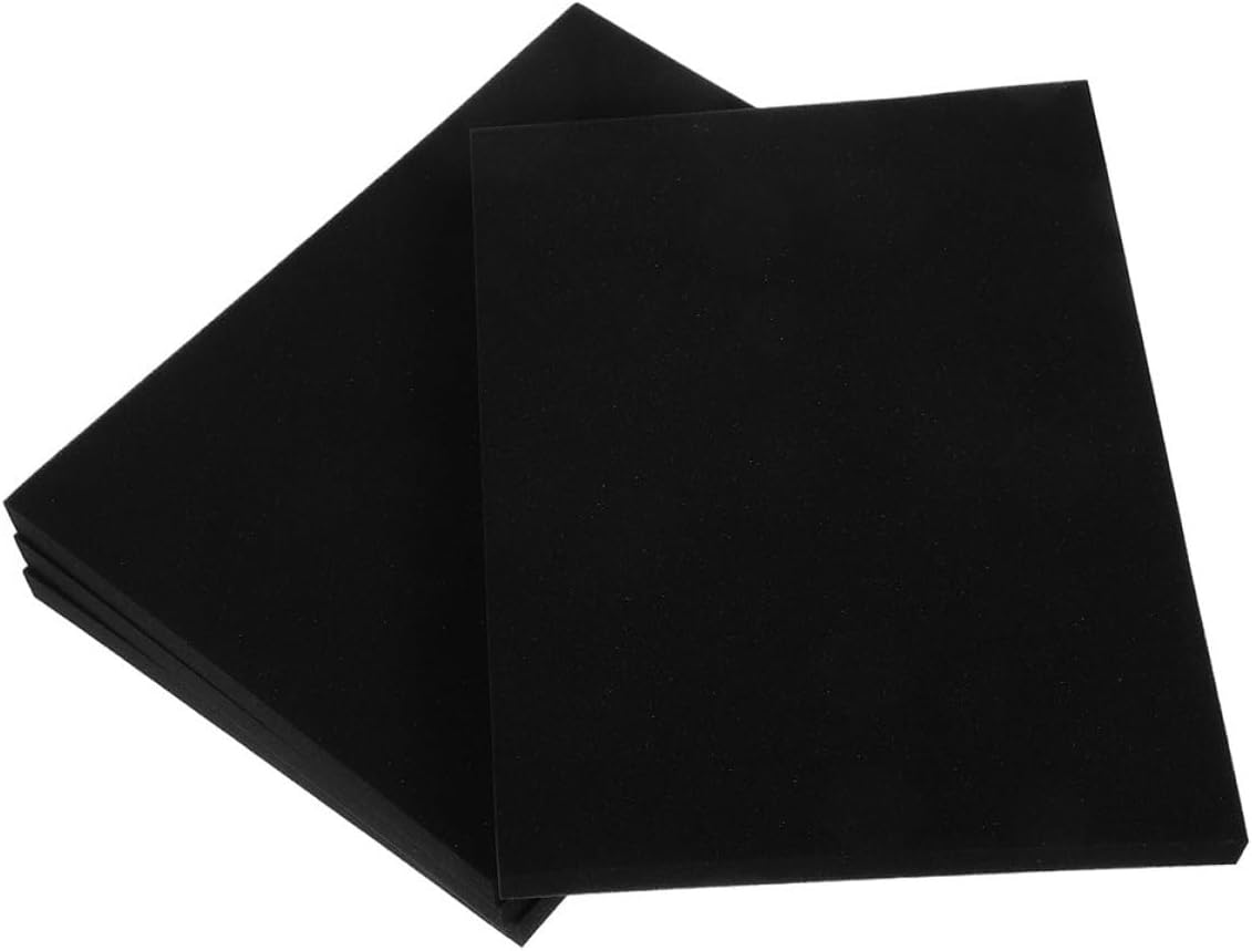 4pcs Black Foam Padding Board 405x305x25mm Thick Foam Sheets for Packaging Protection for Shipping and Tool Box Organizer Pads