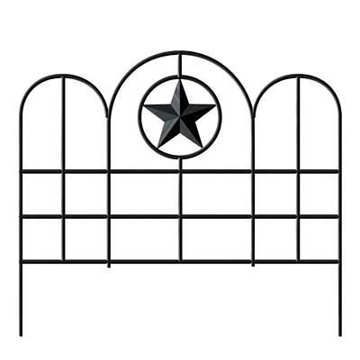 Panacea 89392 Garden Edge with Star, Black, 16" H, Pack of 12