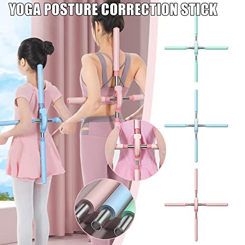 41VSTunweQL Wokii Yoga Sticks Training for Posture Corrector Yoga Sticks Stretching Tool Yoga Training Sticks for Posture Humpback… - Image 3
