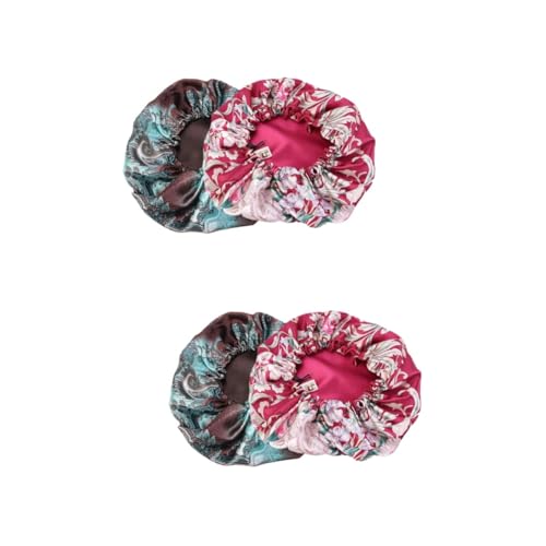 Bonnet de nuit satiné à double couche POPETPOP anti-frisottis pour cheveux bouclés