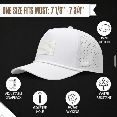 Image of Curves & Clubs USA Golf Rope Hat - American Flag Golf Cap, Performance Hat - Adjustable, Breathable