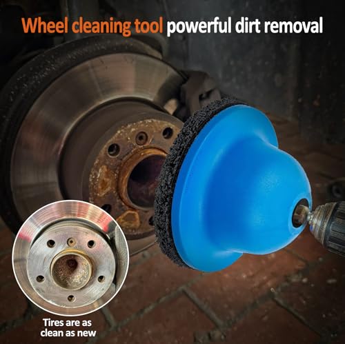 APAKA Radnabenschleifer, Innen-Ø 90 mm Außen-Ø 150 mm, Radnabenschleifer mit 1/2\-Antrieb, Silizium-Karbid Kugelkopfschleifer, Radnaben-Bürste, für Felgenwechsel, Radnabe reinigen, Rostentfernung