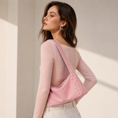 Image of Studded Purses For Women Y2k Shoulder Bag Small Vegan Leather Handbag