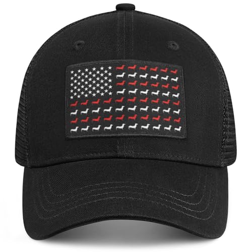 Image of Dachshund Baseball Cap for Dachshund Lovers,Baseball Hats for Men Women Black