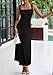 PRETTYGARDEN Skirt Sets Women 2 Piece Outfits 2025 Summer Casual Knit Tank Tops Flowy Midi Skirts Matching Vacation Clothes (Black,Large)