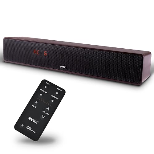 ZVOX Dialogue Clarifying Sound Bar - Patented Hearing Technology, AccuVoice TV Sound Bar with 12...