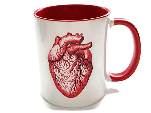 Taza Anatómica de Cerámica Rojo 11 oz miniatura 1