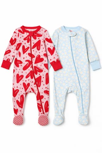 Image of TuddyBuddy Baby Girl's Cotton Printed Full Sleeves Sleepsuit /Footed Rompers for Baby Girl