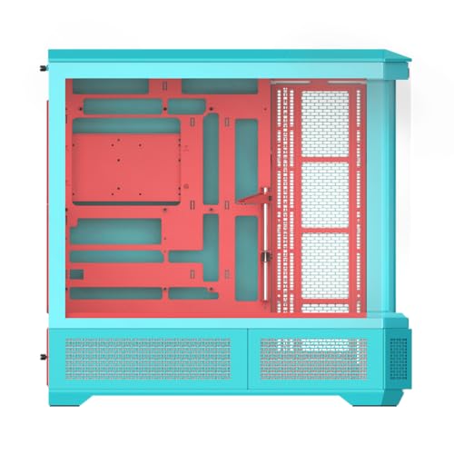 Image of Thermaltake View 600 TG; Full Tower; 420mm Radiator Support; 480mm GPU Clearance; Hidden Connector Support; Rotatable PCIe Slots; 220mm PSU Clearance; Mint Strawberry; CA-11H-00FLWN-00