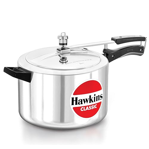 Hawkin Classic CL15 1.5 litros olla a presión de aluminio nuevo mejorado, pequeño, Plata 8-Liter Wide Body plata