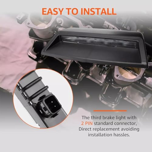 YUNHECAM High Mount 3rd Stop Brake Lights, Compatible with Nissan Altima Sedan 2016-2018 Third Center Cargo Reverse Rear LED Brake Light Bar Taillight Replacement 26590-3TS1A,26590-9HM1A by YUNHECAM - Image 6