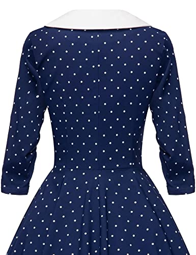 Image of GownTown Womens 1950s Cape Collar Vintage Swing Stretchy Dresses