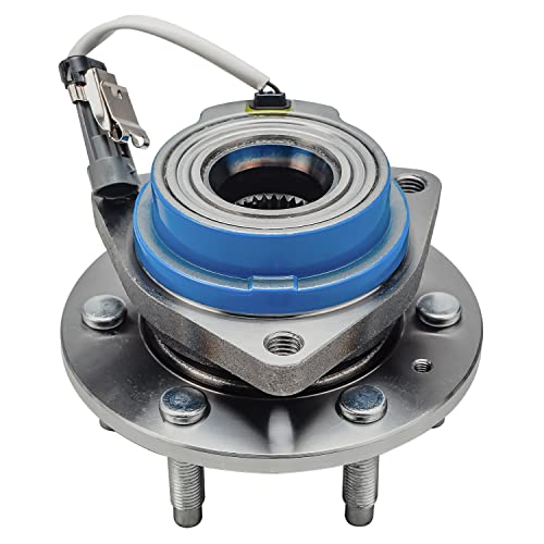 Image of Detroit Axle - Rear Wheel Bearing Hubs with ABS Sensor for 2004-2007 Cadillac CTS, 2005-2011 STS, 2004-2009 SRX, 2 Wheel Bearing & Hubs Assembly Set Replacement