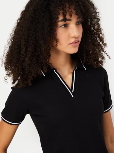 Image of Max Women Solid Sports Polo T-Shirt