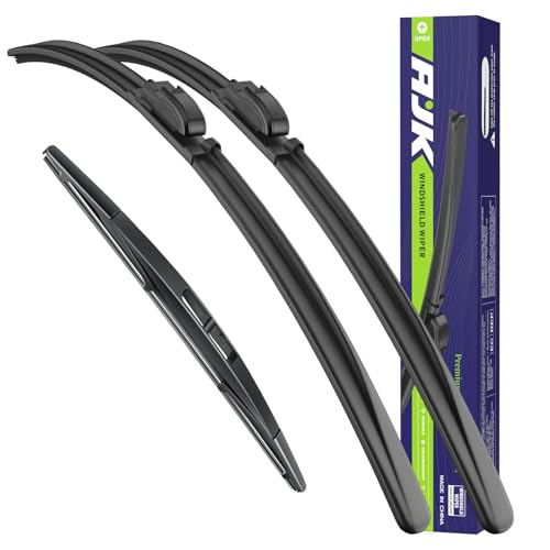 AJK Wiper Blades for Mazda CX-30 2020 2021 2022 2023 2024, 3 Piece All Weather OEM Quality Automotive Replacement Windshield Wiper Blades for My Car