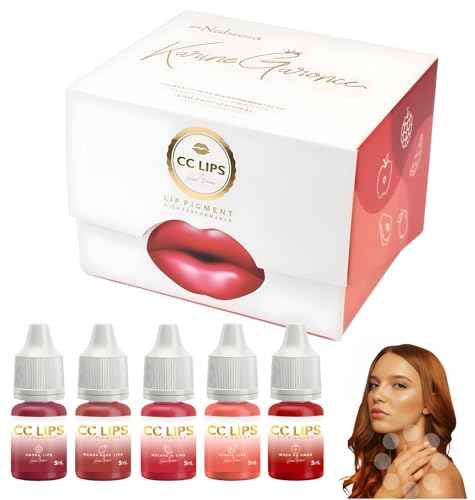 Kit Nobreza Cc Lips 5 Cores 5ml Cada Micropigmentação Labial